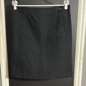 Ann Taylor Textured Cotton Pencil Skirt Pockets Size: 10 Length: 21”